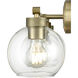 Jonatan 3 Light 25 inch Vintage Brass Vanity Light Wall Light